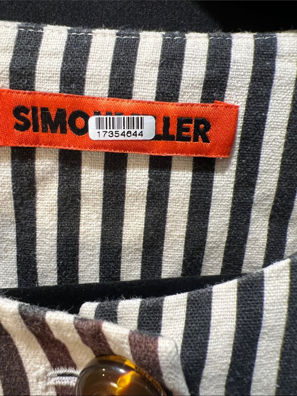 Simon Miller Black and White Striped Women's Blouse